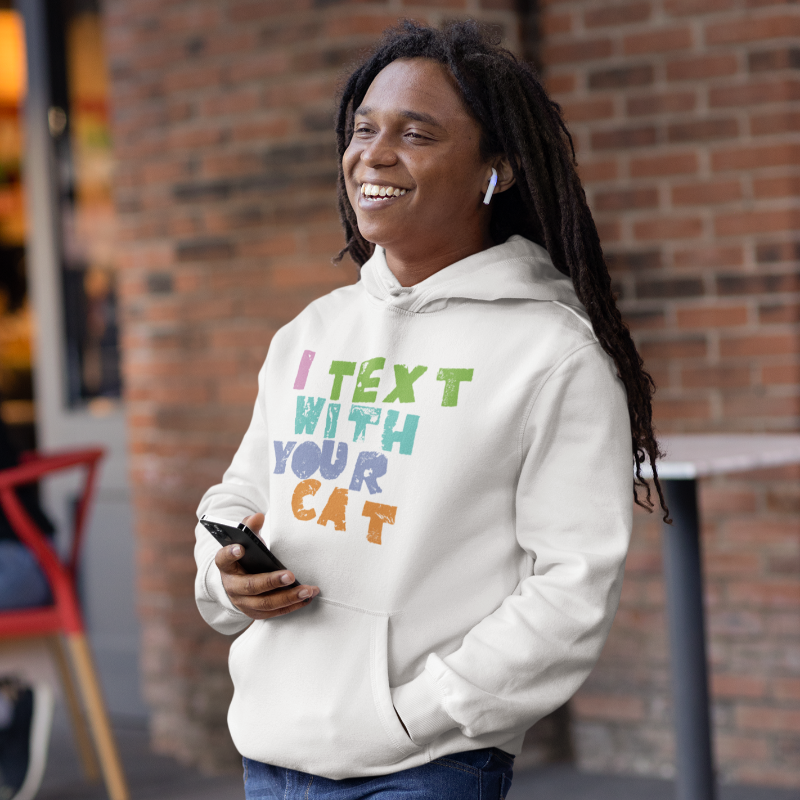 CAT TEXTER / unisex hoodie / colors