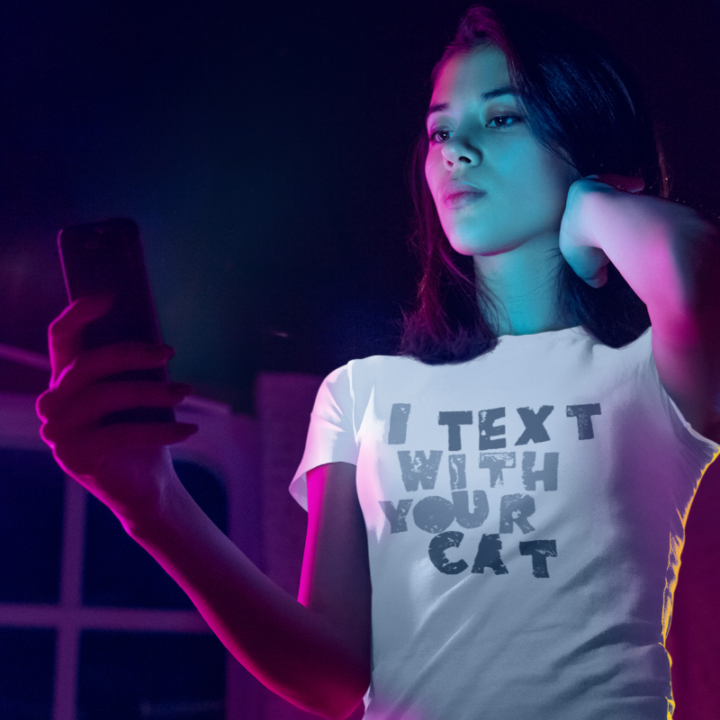 CAT TEXTER / women's tee / greys