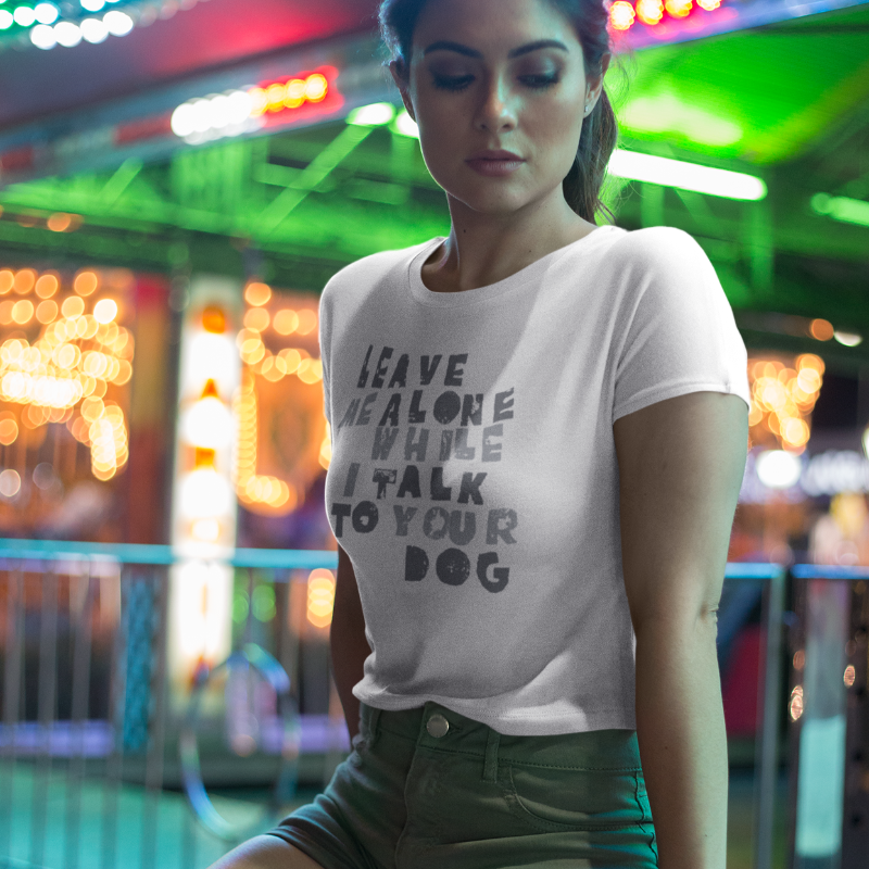 DOGTROVERT / women's tee / greys