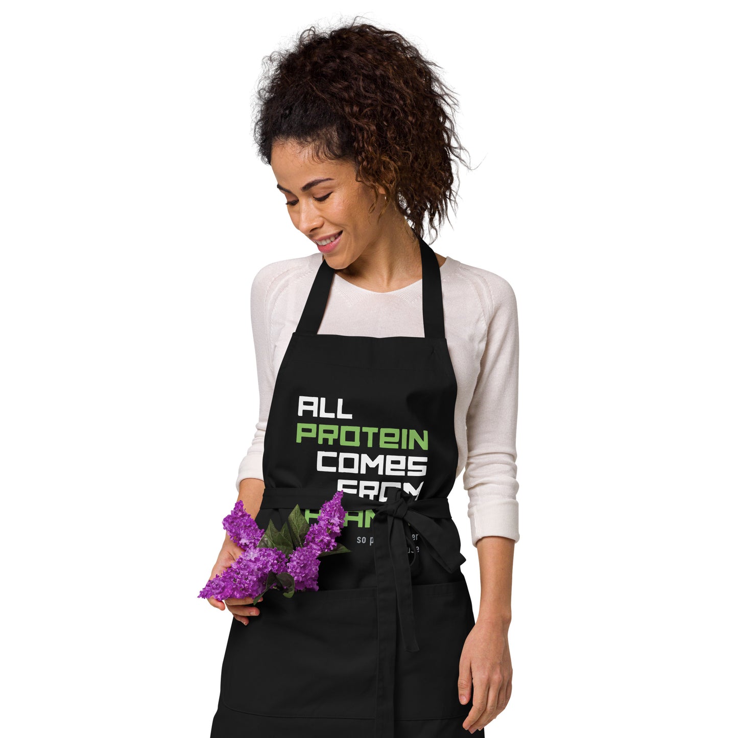 BUT WHERE DO YOU GET YOUR PROTEIN? / apron