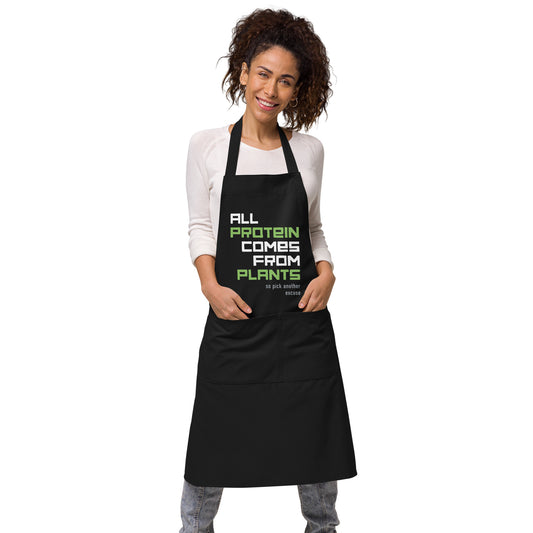 BUT WHERE DO YOU GET YOUR PROTEIN? / apron