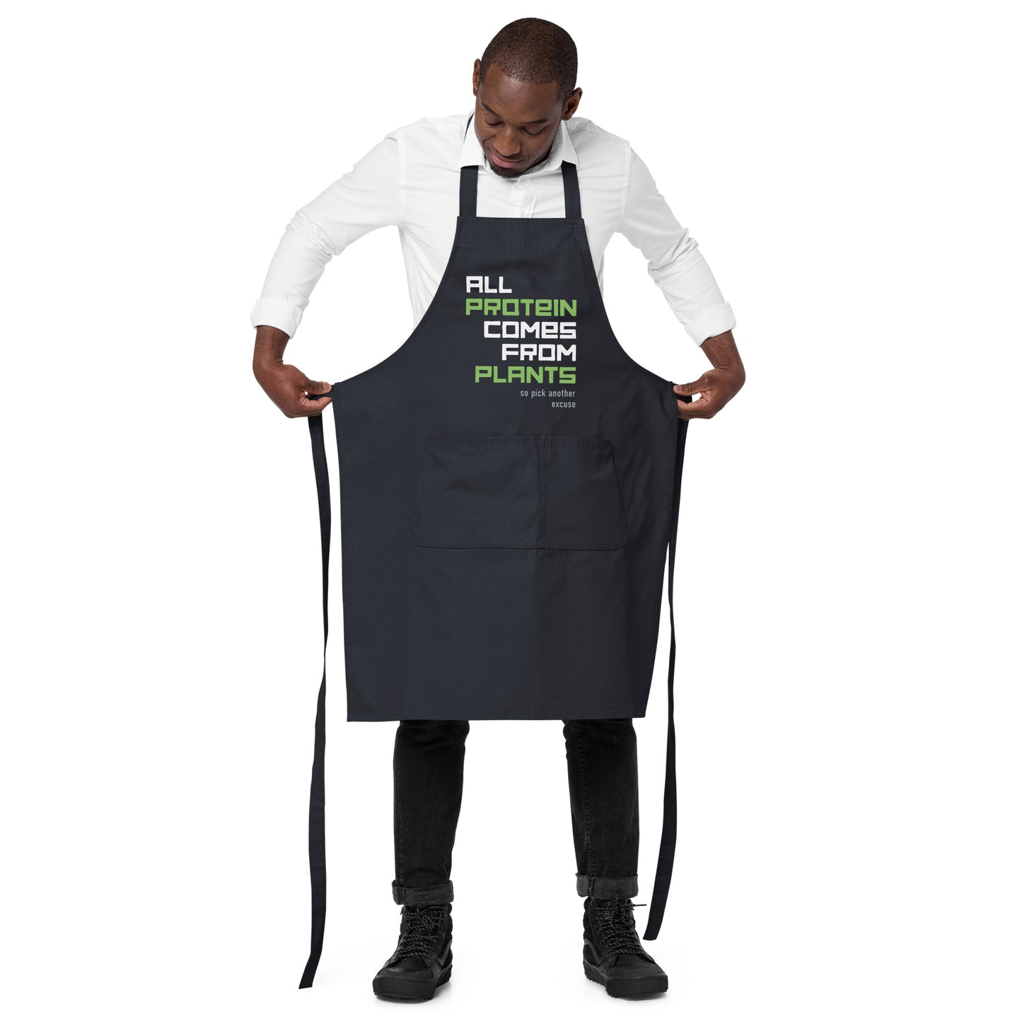 BUT WHERE DO YOU GET YOUR PROTEIN? / apron