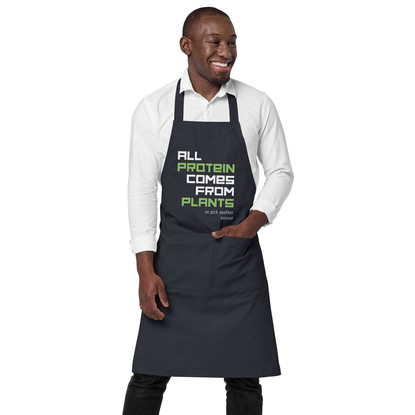 BUT WHERE DO YOU GET YOUR PROTEIN? / apron