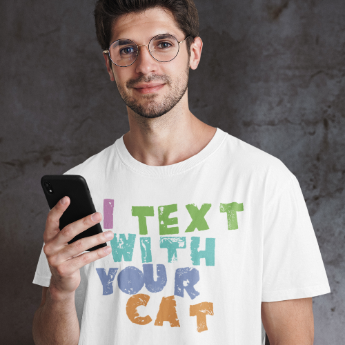 CAT TEXTER / unisex tee / colors