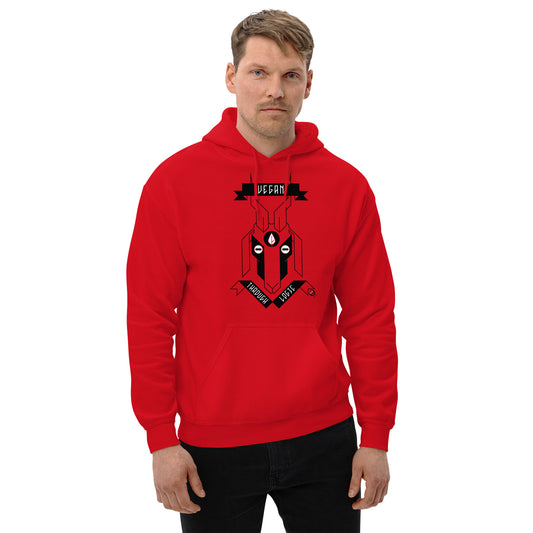 THE GOAT OF LOGICAL VEGANISM / unisex hoodie / red