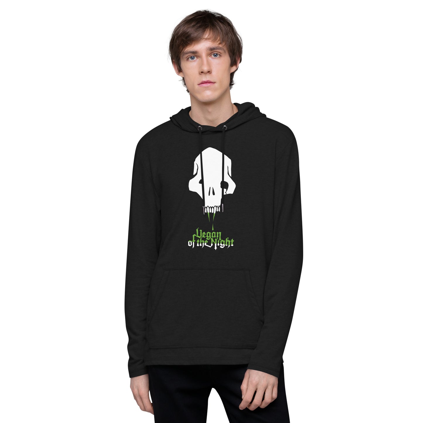 VEGAN OF THE NIGHT / unisex light hoodie