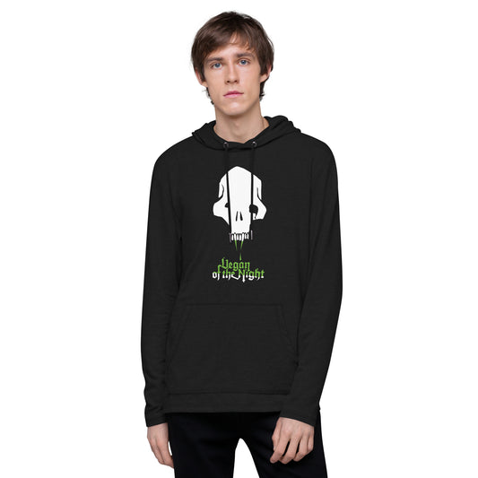 VEGAN OF THE NIGHT / unisex light hoodie