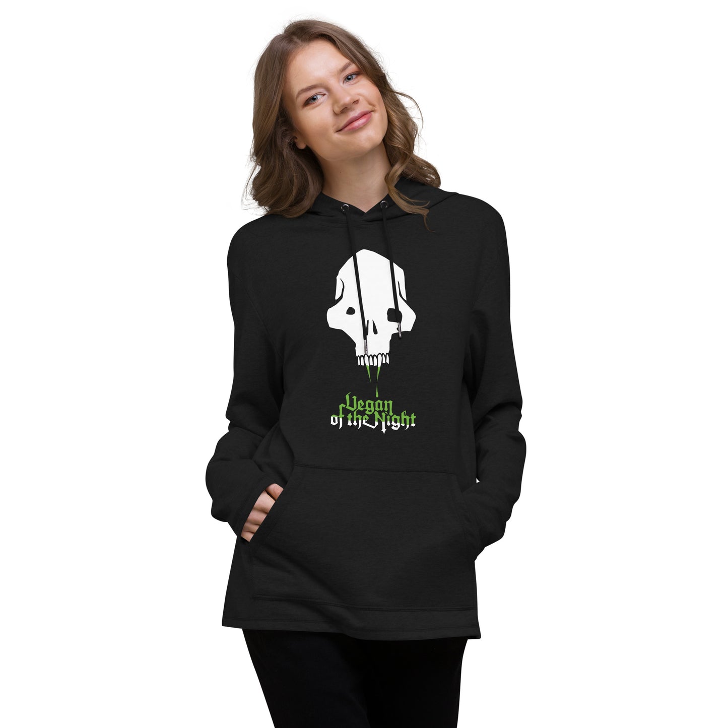 VEGAN OF THE NIGHT / unisex light hoodie