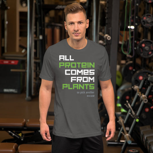 BUT WHERE DO YOU GET YOUR PROTEIN? / unisex tee