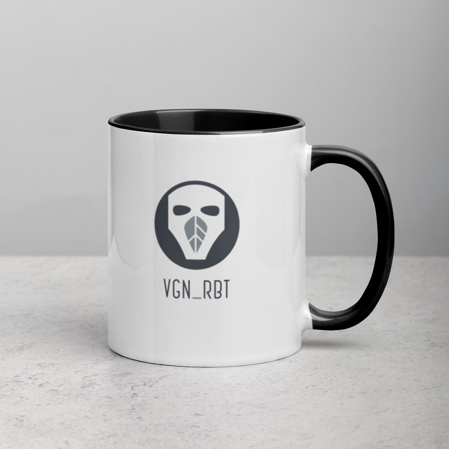 CAT TEXTER / 2-tone mug / greys