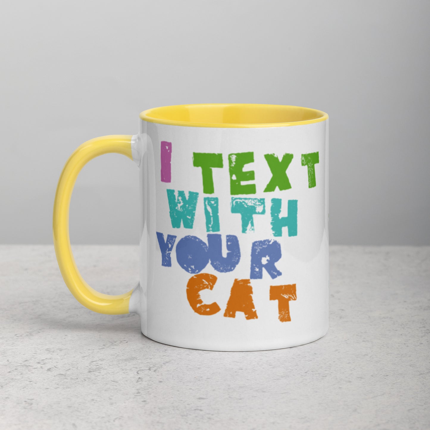 CAT TEXTER / 2-tone mug / colors