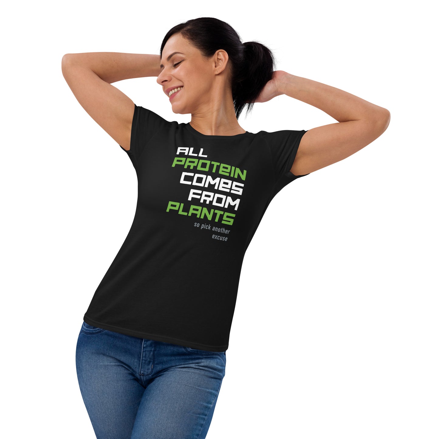 BUT WHERE DO YOU GET YOUR PROTEIN? / women's tee
