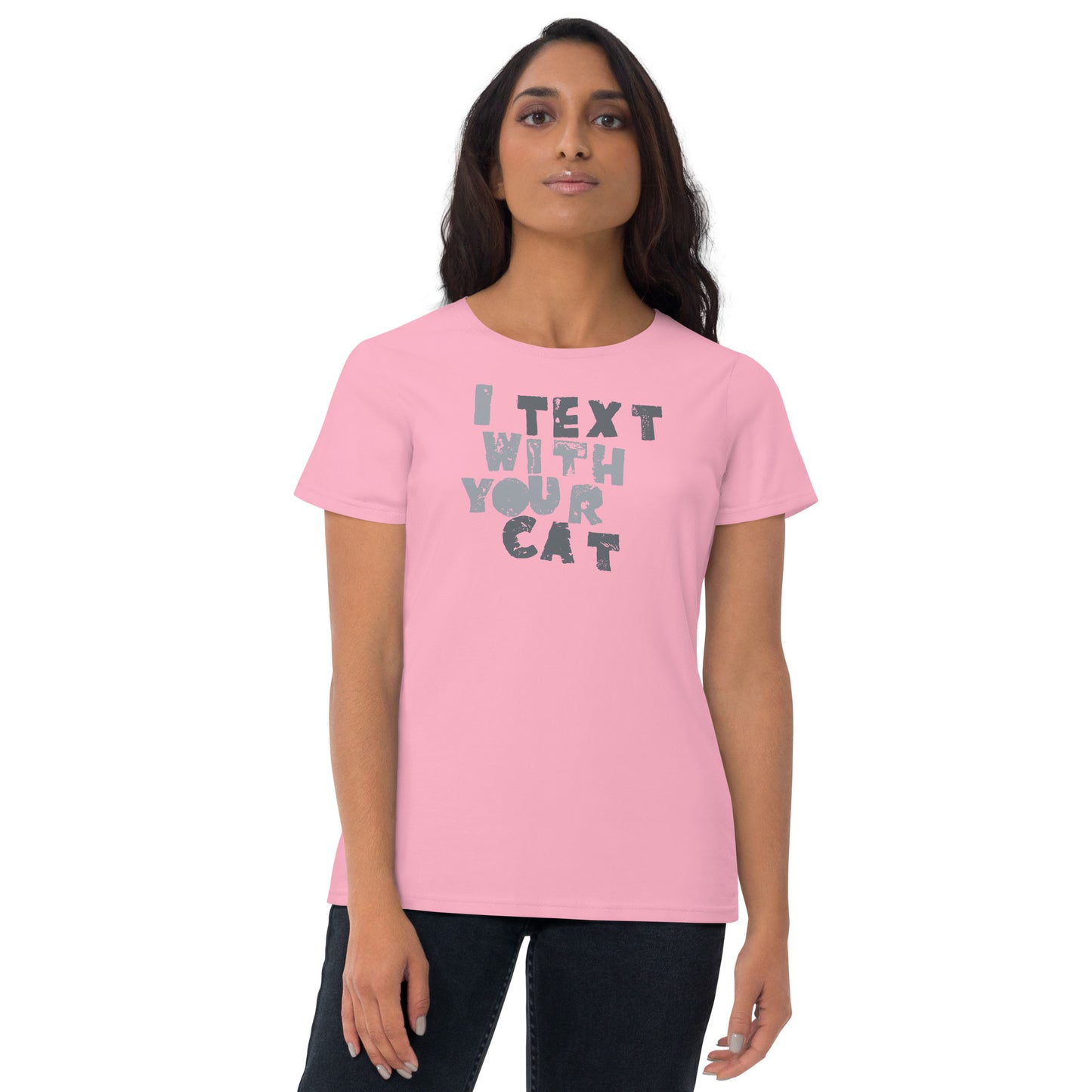 CAT TEXTER / women's tee / greys