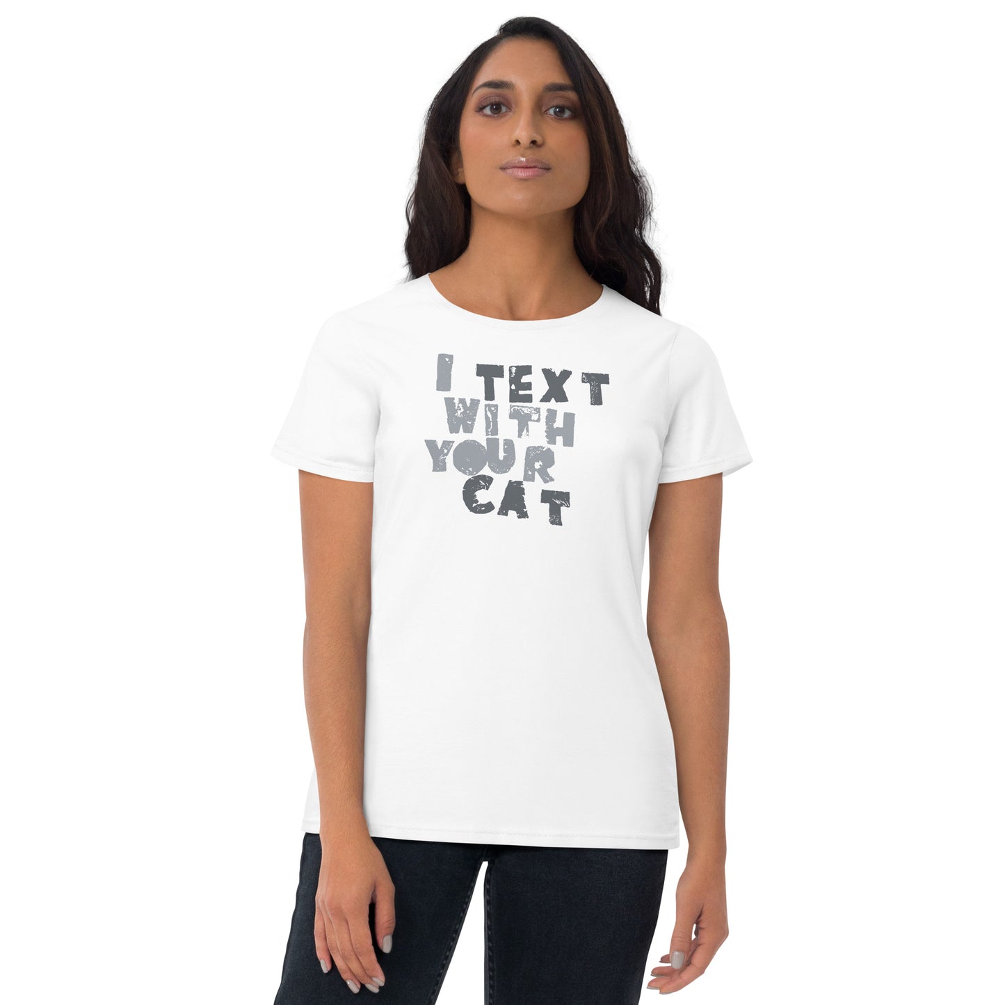 CAT TEXTER / women's tee / greys