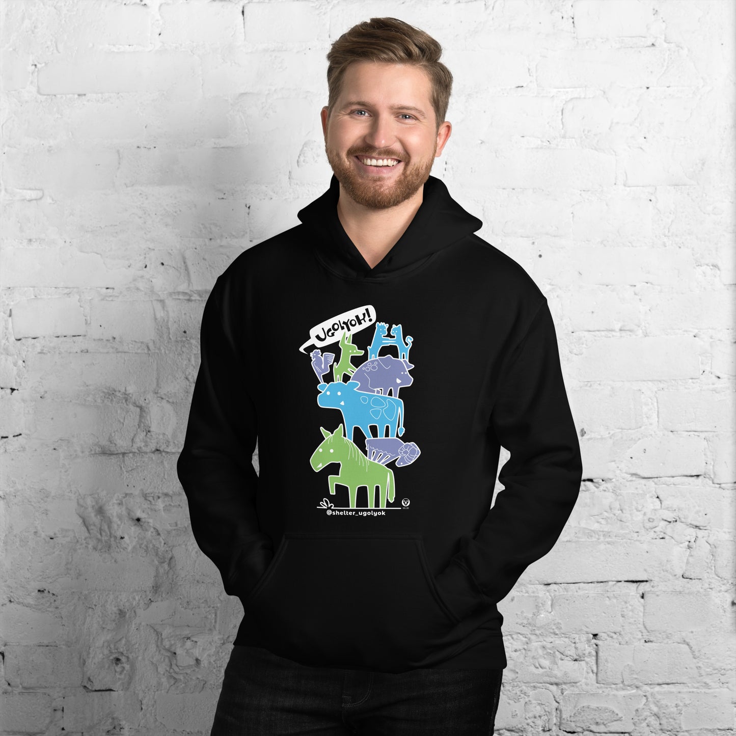 SHELTER UGOLYOK BENEFIT / unisex light hoodie