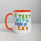 CAT TEXTER / 2-tone mug / colors
