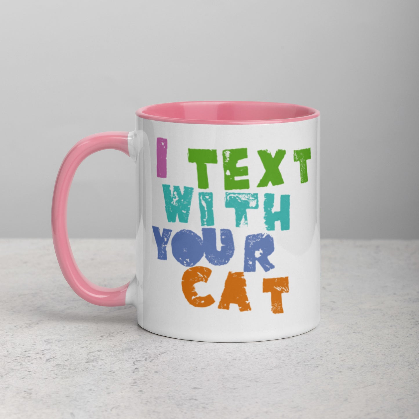 CAT TEXTER / 2-tone mug / colors