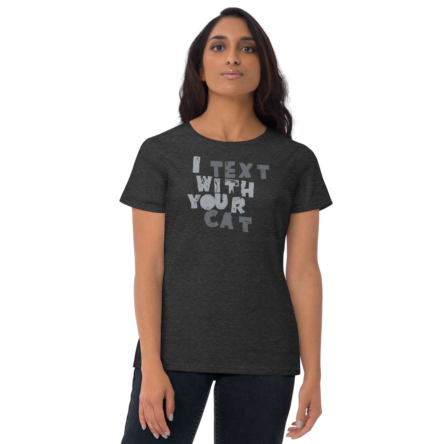 CAT TEXTER / women's tee / greys