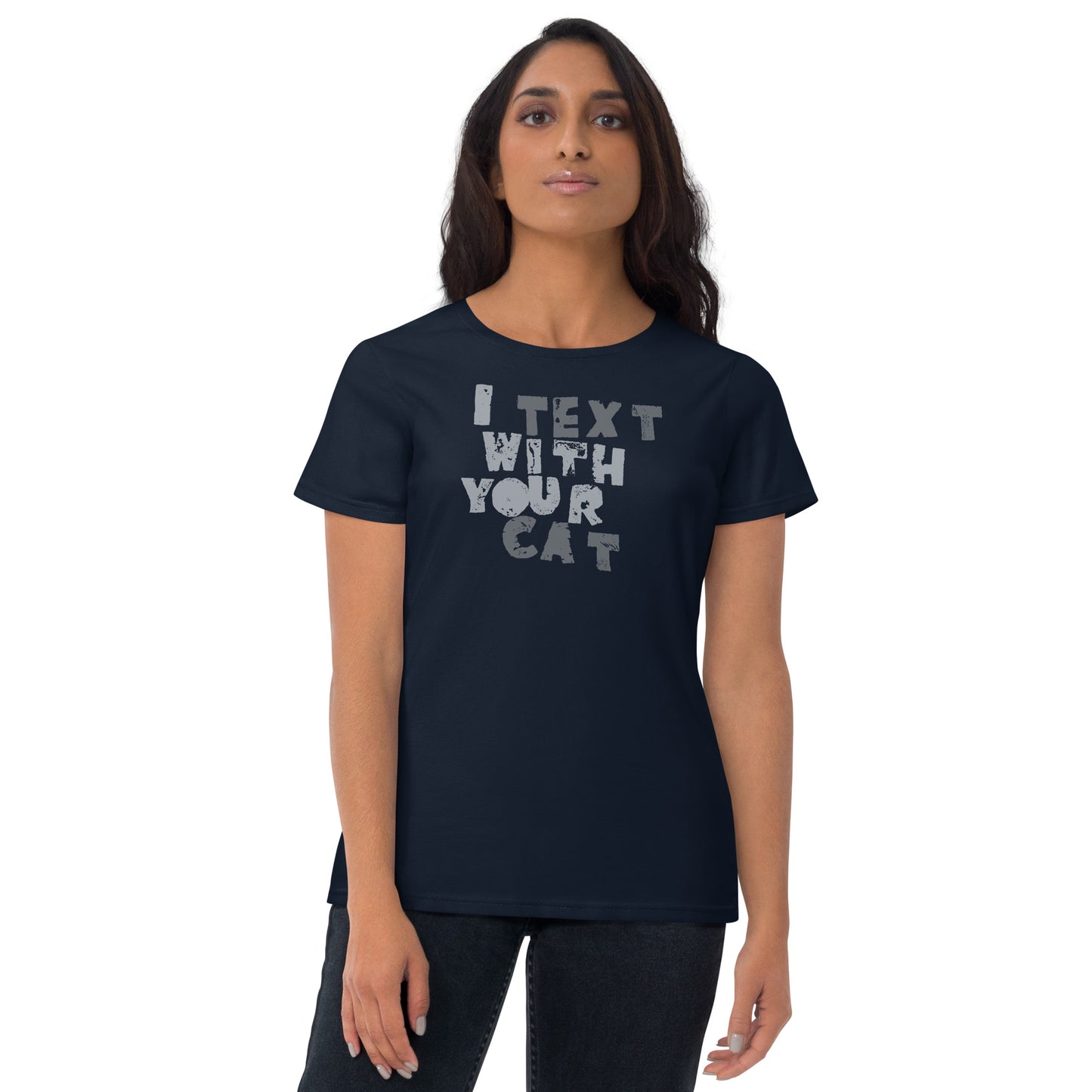 CAT TEXTER / women's tee / greys
